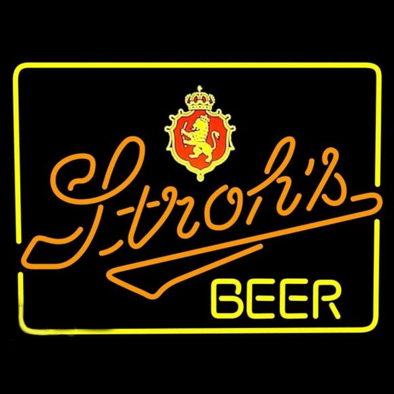 Strohs Lighted Beer Sign Neon Sign