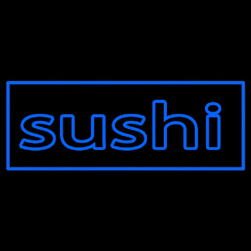 Stylish Blue Sushi Neon Sign