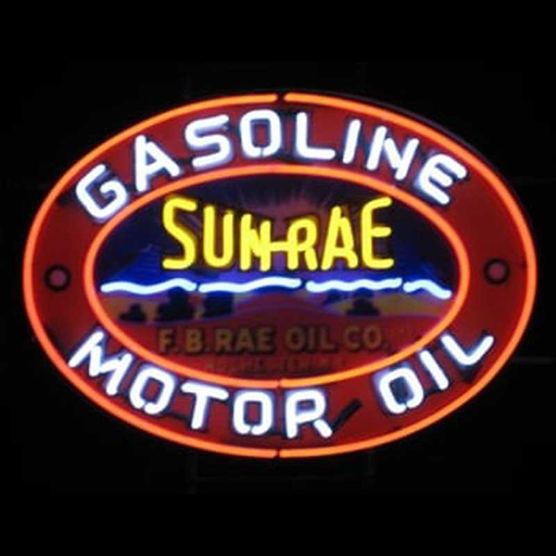 Sun-Rae Motor Oil Gasoline Neon Sign