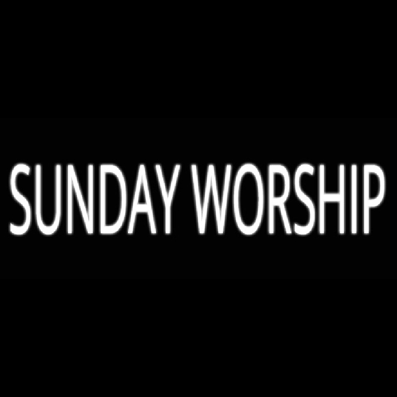 Sunday Worship Neon Sign