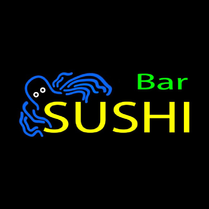 Sushi Bar With Jellyfish Neon Sign