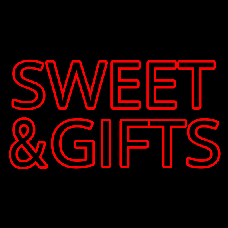 Sweets And Gifts Red Neon Sign