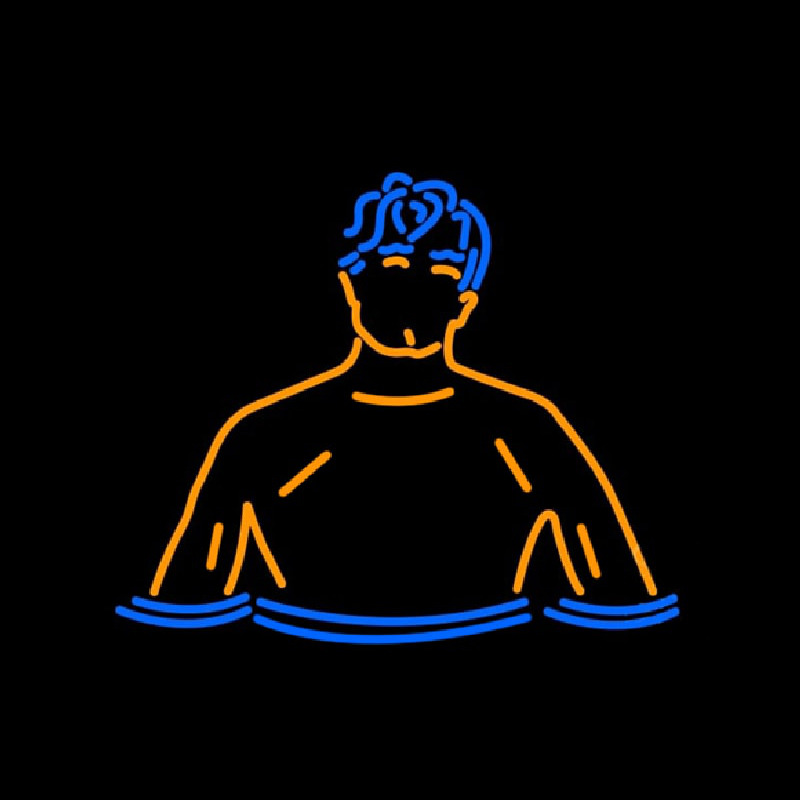 Swimming Boy Neon Sign