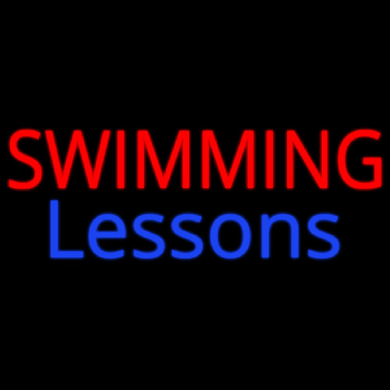 Swimming Lessons Neon Sign