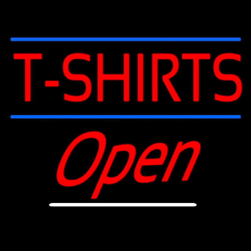 T Shirts Open Neon Sign