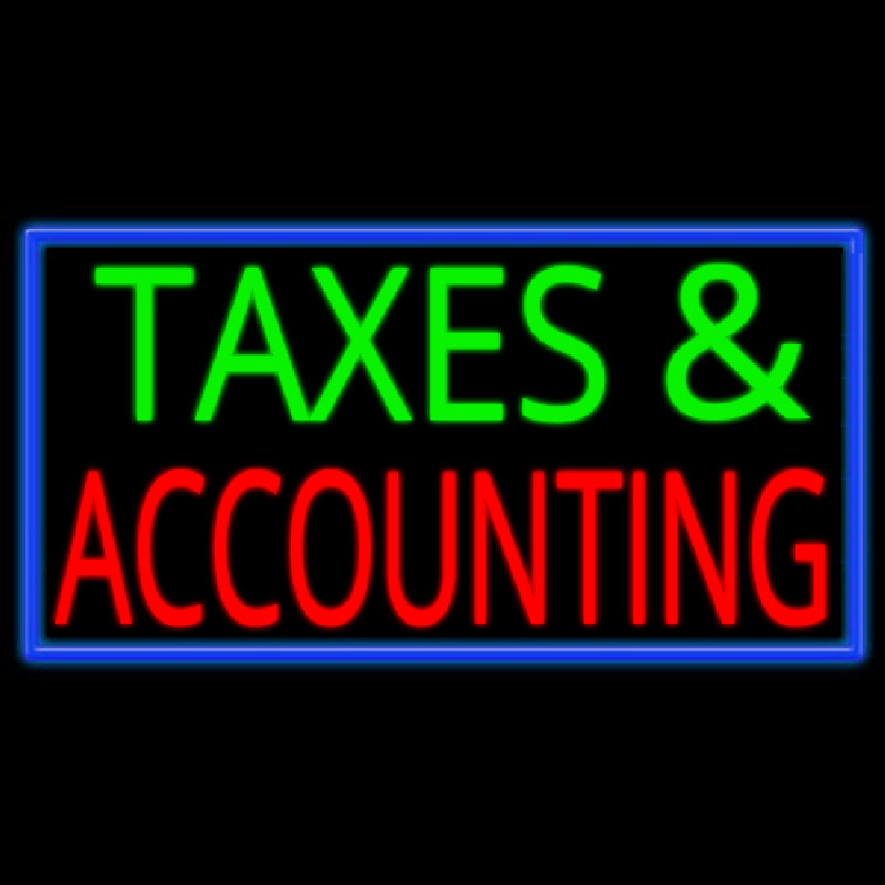 Ta es And Accounting Neon Sign