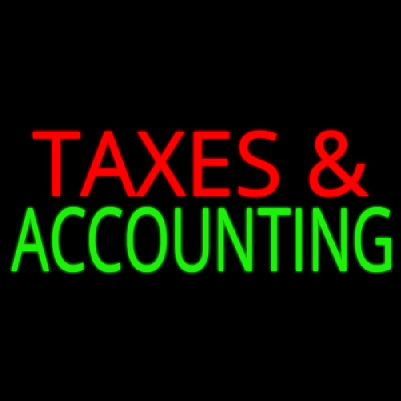 Ta es And Accounting Neon Sign