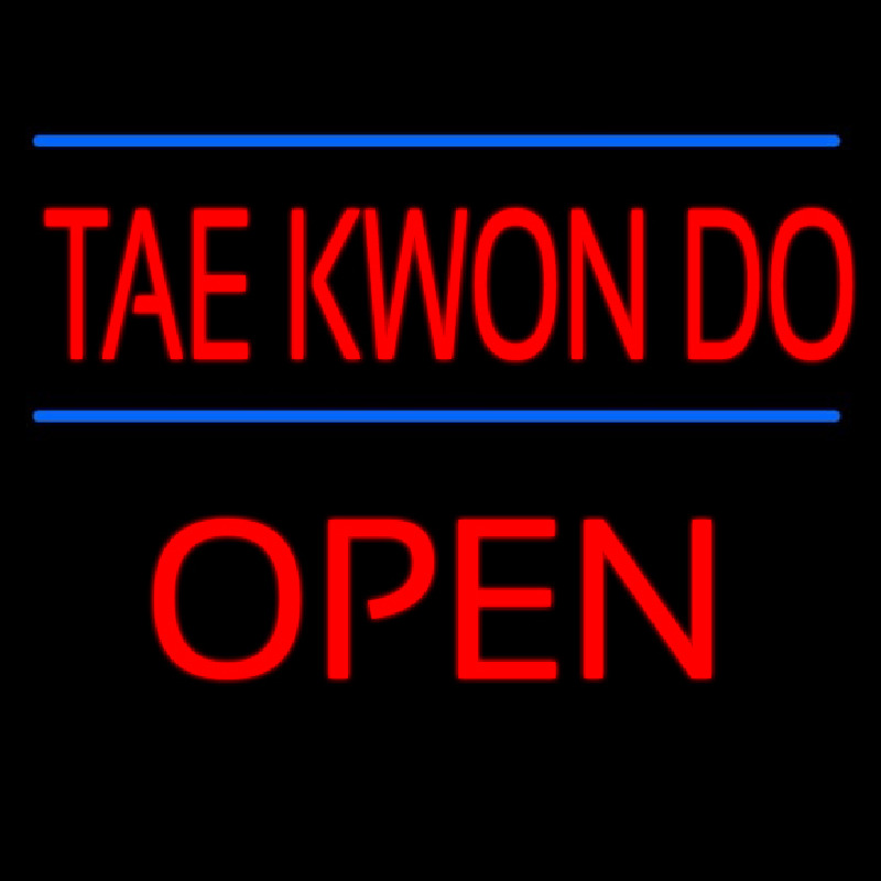 Tae Kwon Do Script2 Open Neon Sign