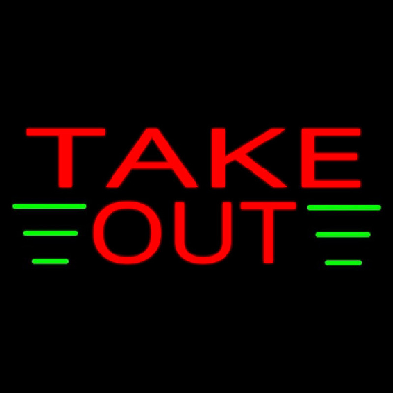 Take Out Neon Sign