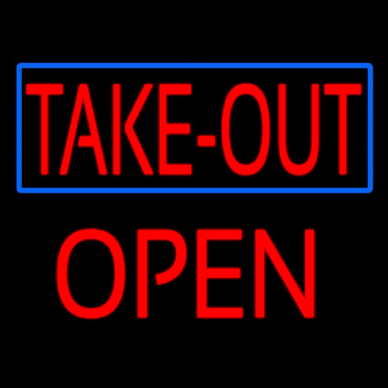 Take Out Open Neon Sign
