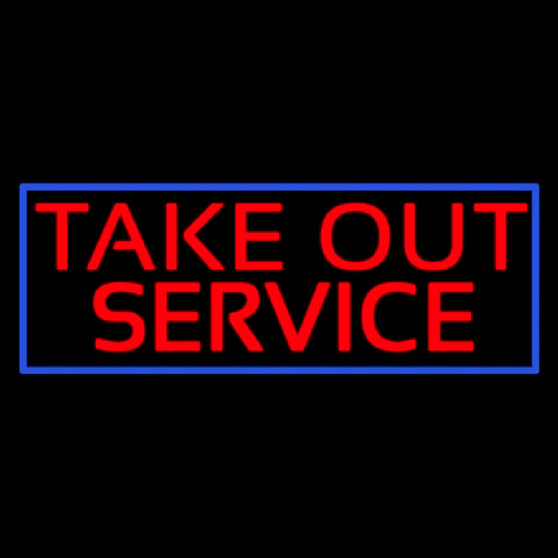 Take Out Service Neon Sign
