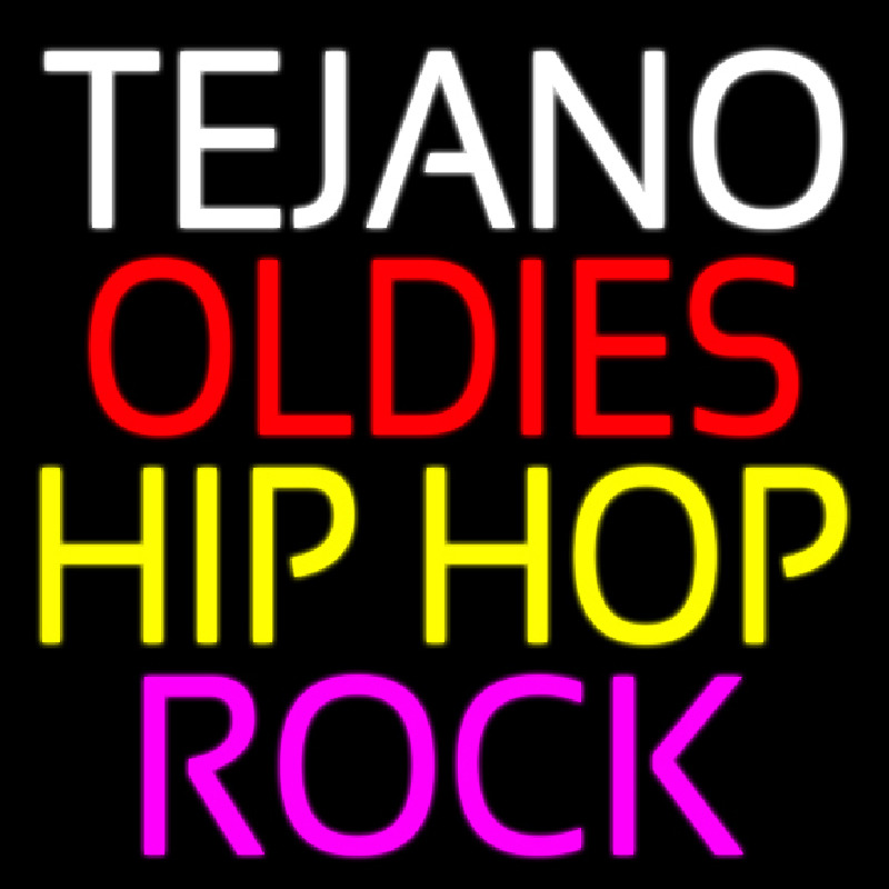 Tejano Oldies Hiphop Rock 2 Neon Sign