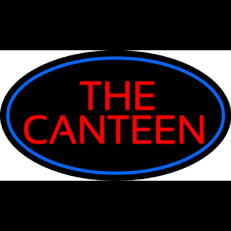 The Canteen With Blue Border Neon Sign