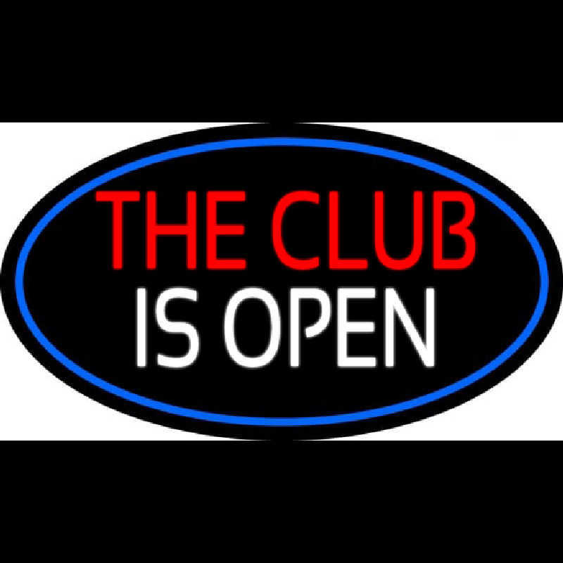 The Club Is Open Neon Sign