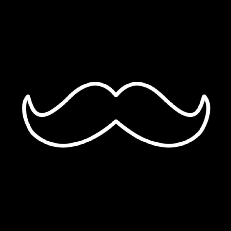 The Shave Mustache Neon Sign