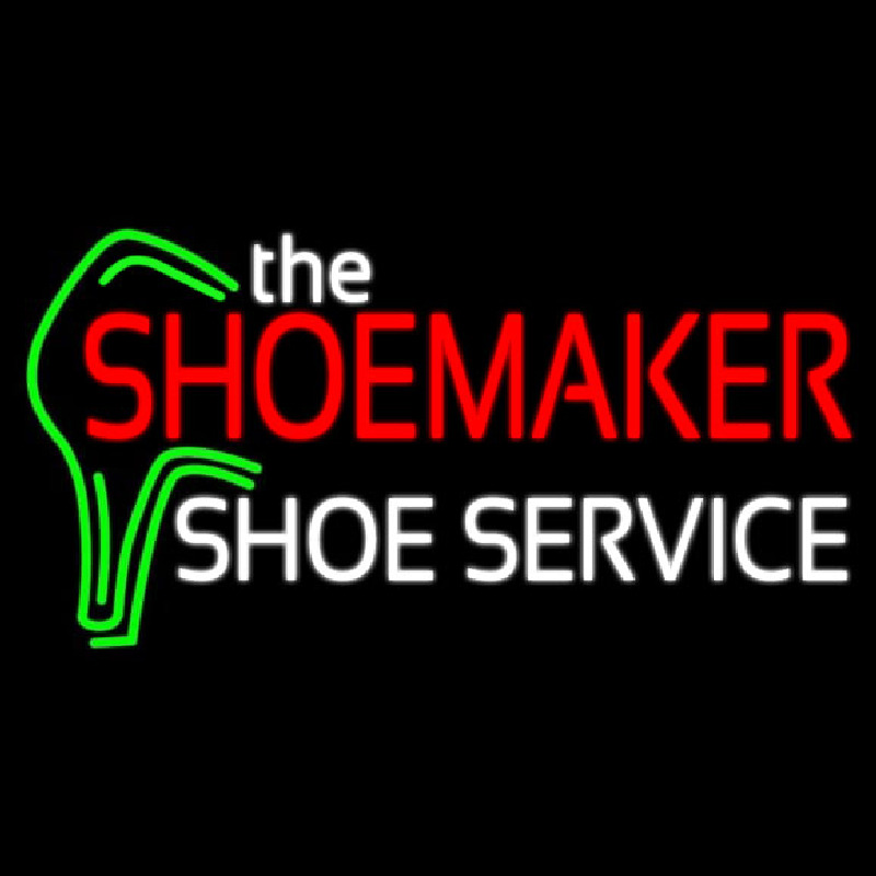 The Shoe Maker Shoe Service Neon Sign