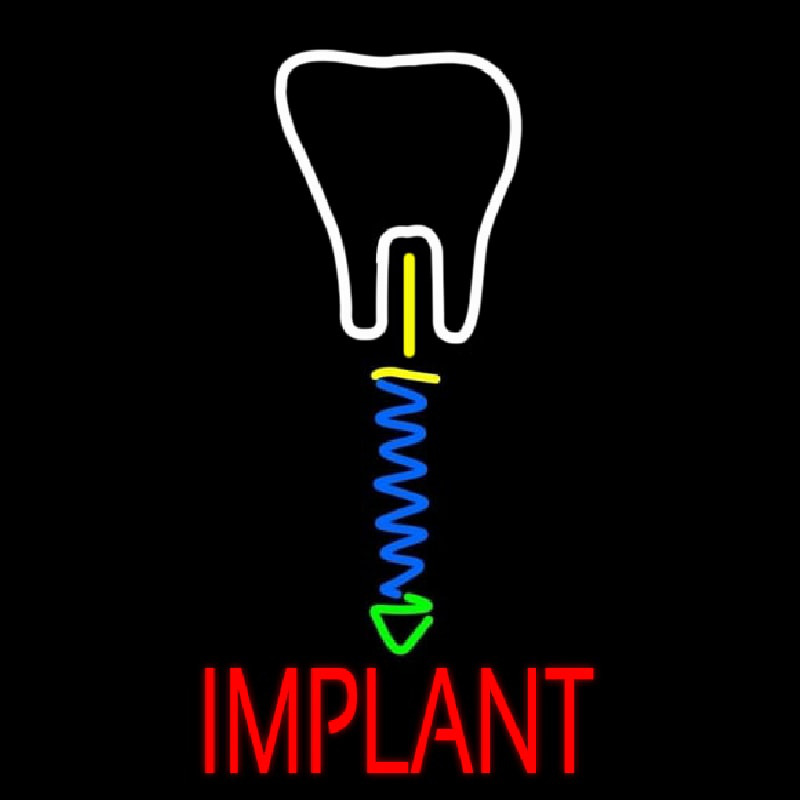 Tooth Implant With Logo Neon Sign