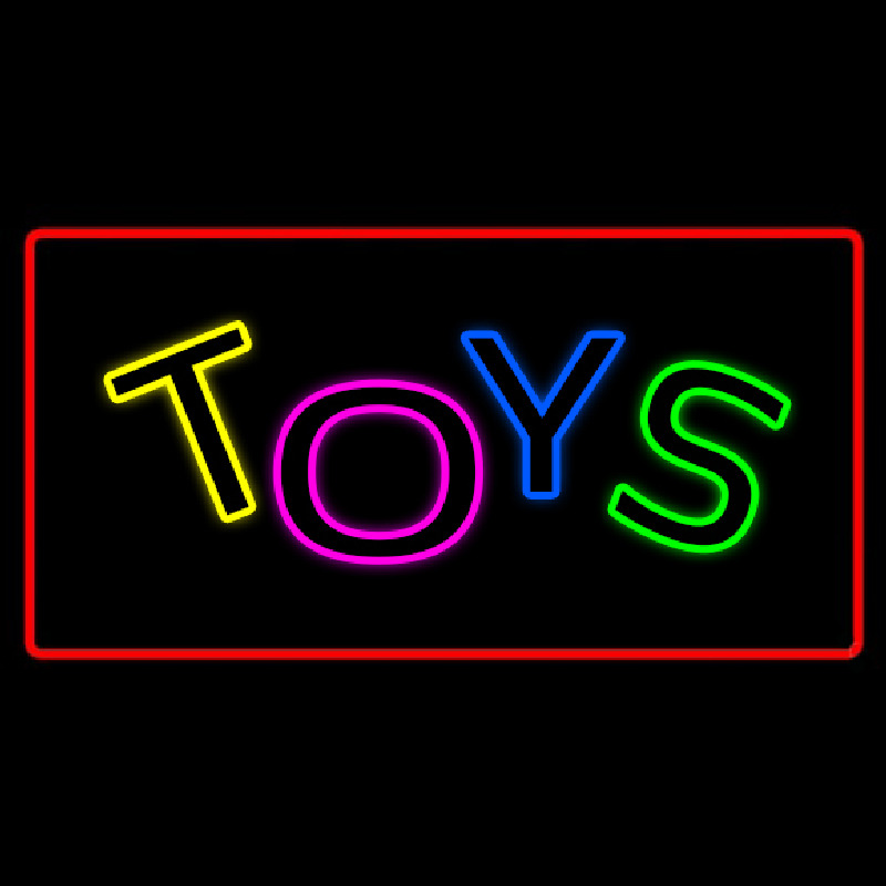 Toys Rectangle Red Neon Sign