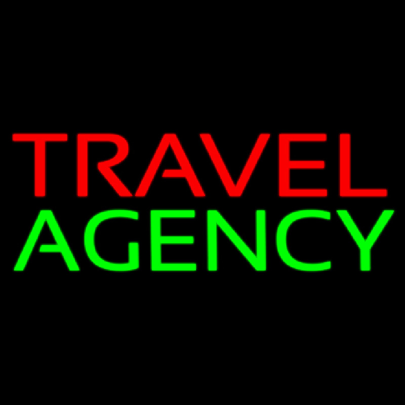 Travel Agency Block Neon Sign