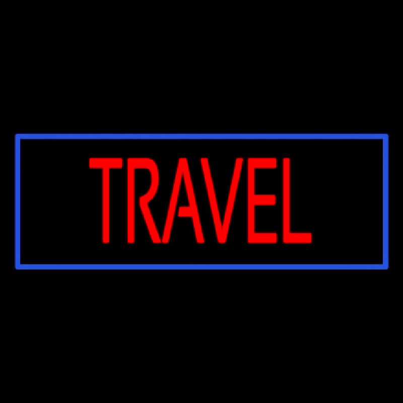 Travel With Border Neon Sign