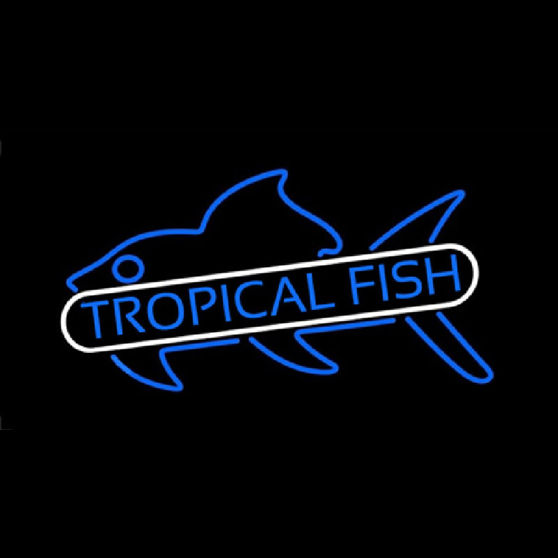 Tropical Fish Blue Neon Sign
