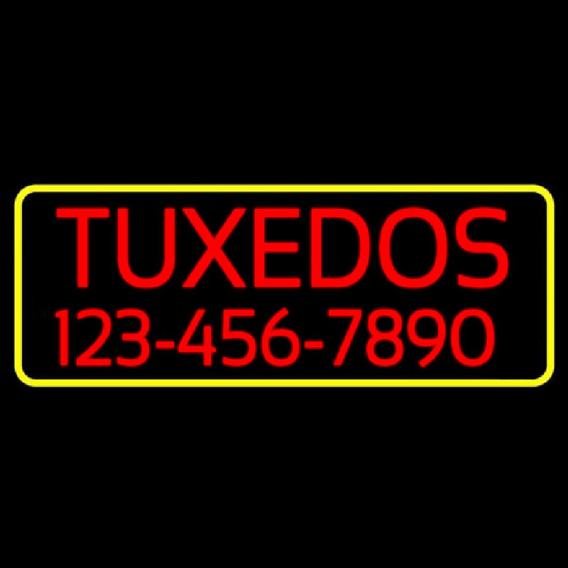 Tu edos With Phone Number Neon Sign
