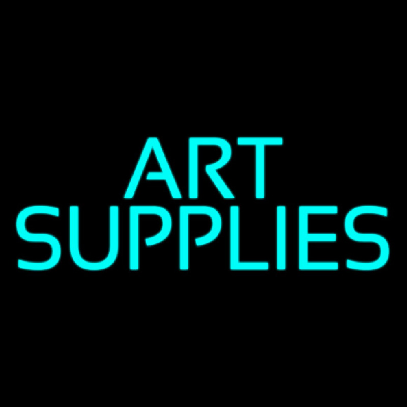 Turquoise Art Supplies 1 Neon Sign