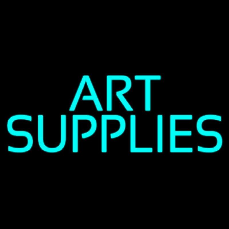 Turquoise Art Supplies Neon Sign