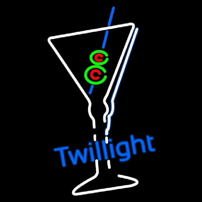 Twilight Martini Glass Bar Neon Sign