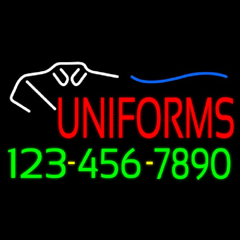 Uniforms With Shirt Logo And Number Neon Sign