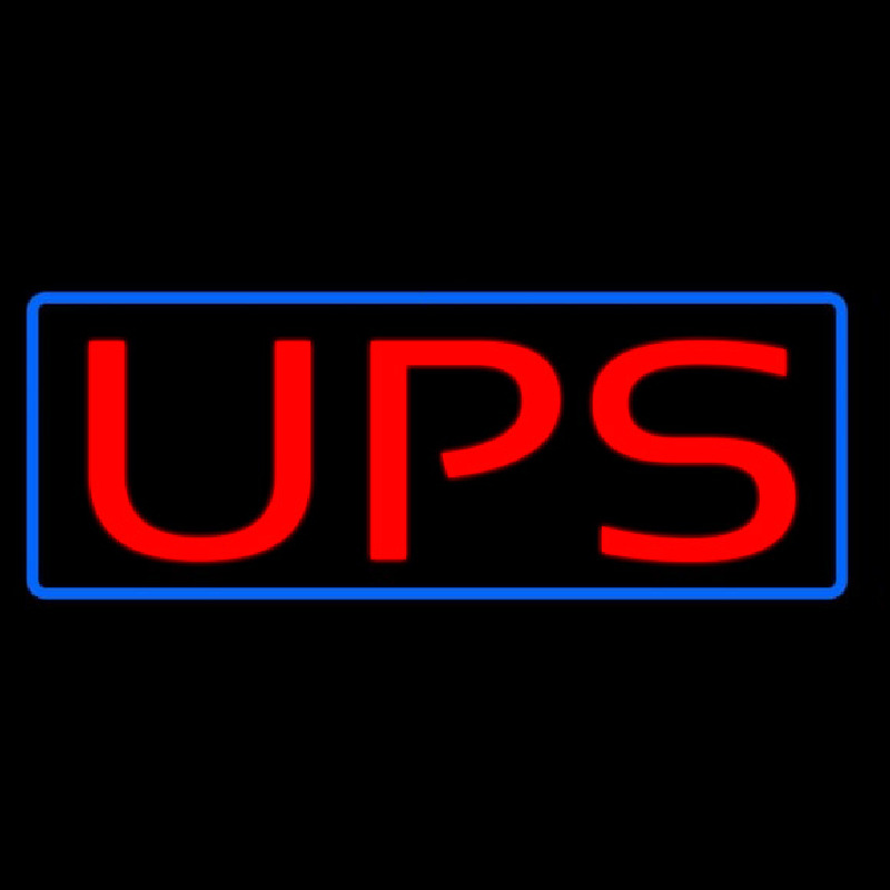 Ups Blue Border Neon Sign