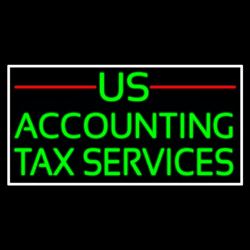 Us Accounting Ta  Service 1 Neon Sign