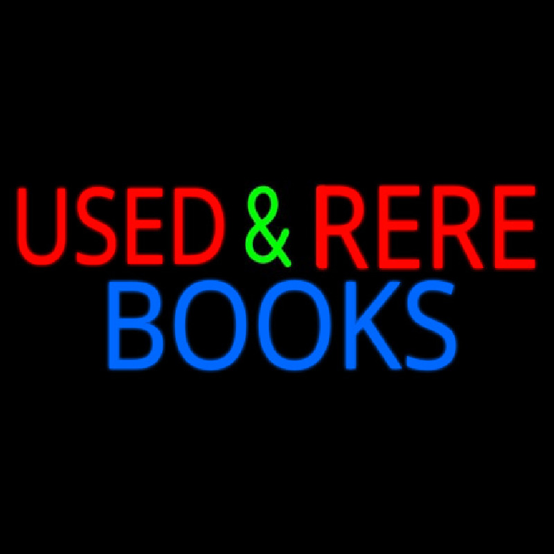 Used And Rare Books Neon Sign