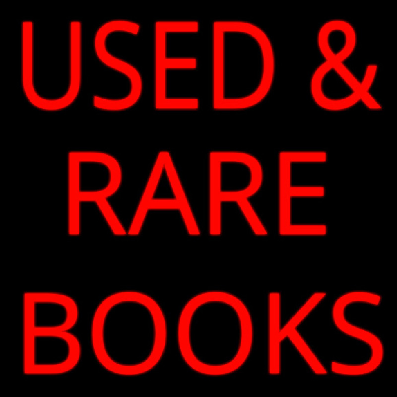 Used And Rare Books Neon Sign