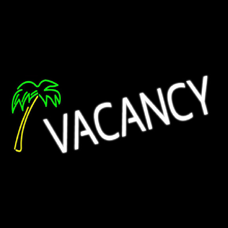 Vacancy With Tree Neon Sign