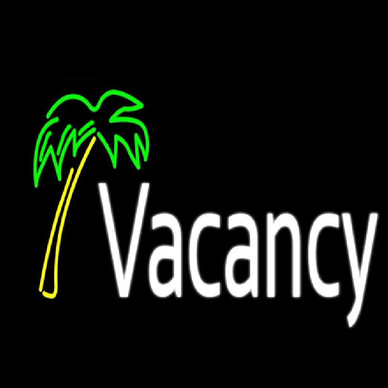 Vacancy With Tree Neon Sign