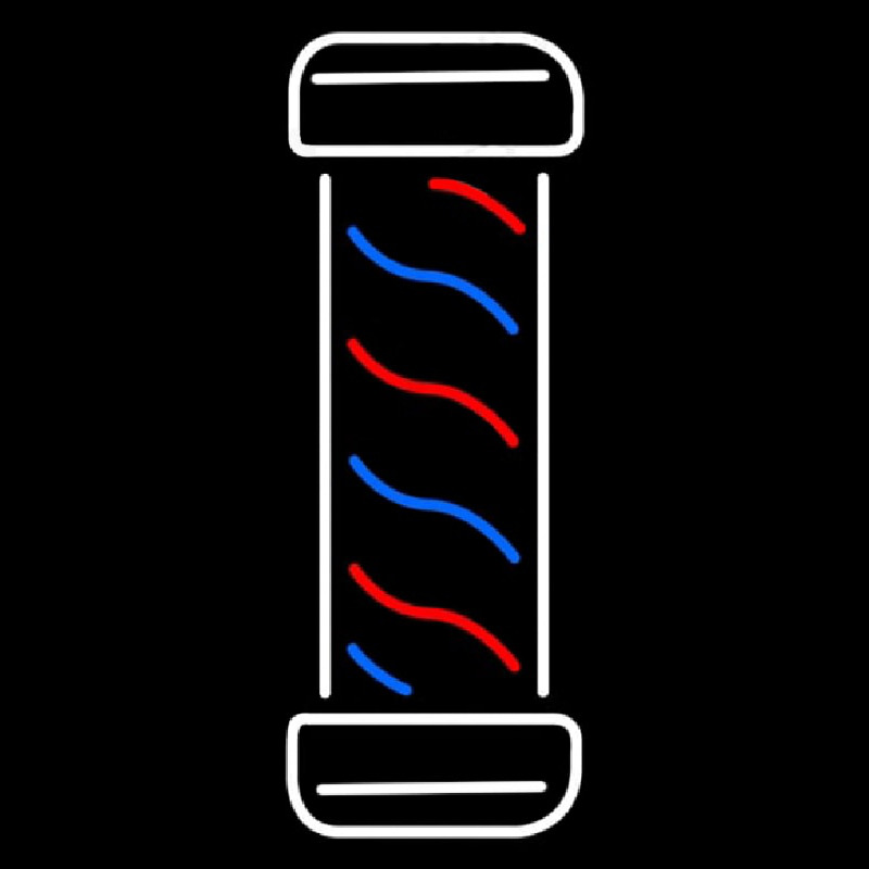 Vertical Barber Logo Neon Sign