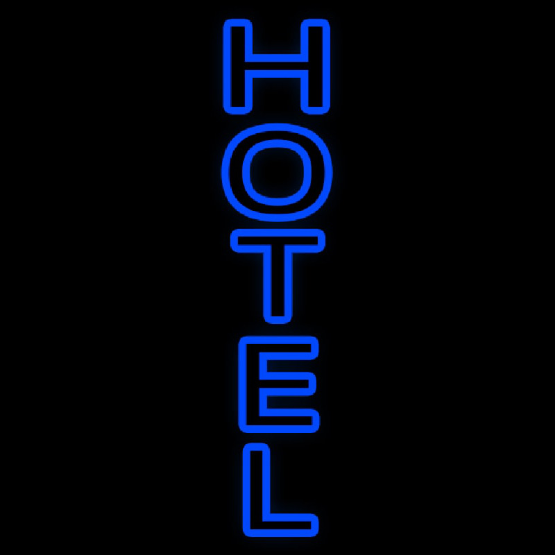 Vertical Double Stroke Hotel Neon Sign