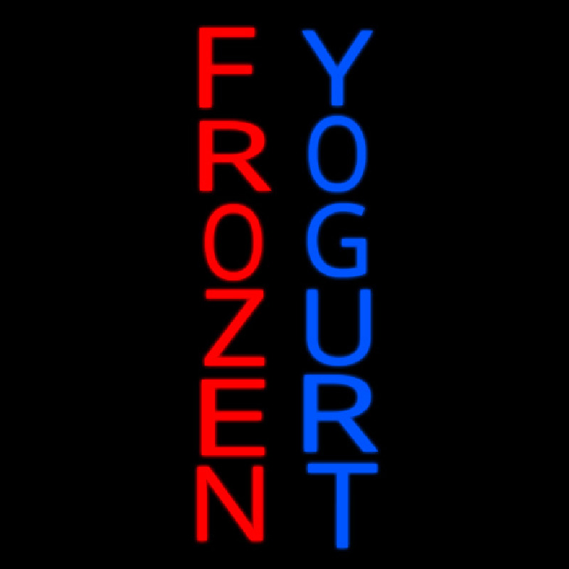 Vertical Frozen Yogurt Neon Sign