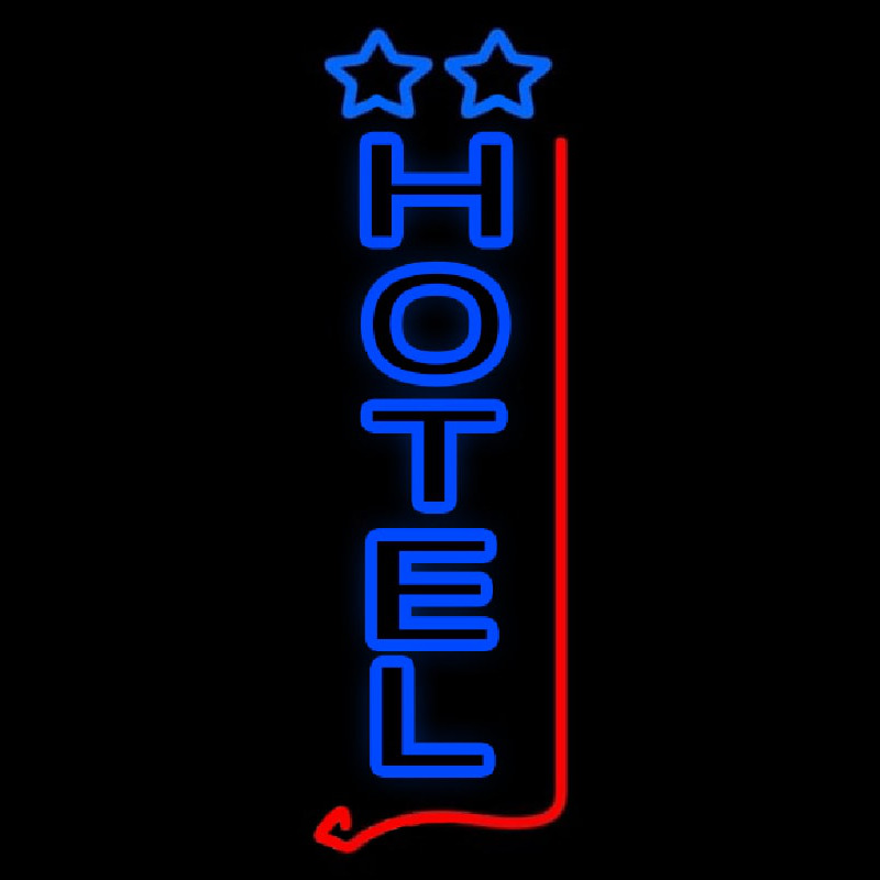 Vertical Hotel Neon Sign