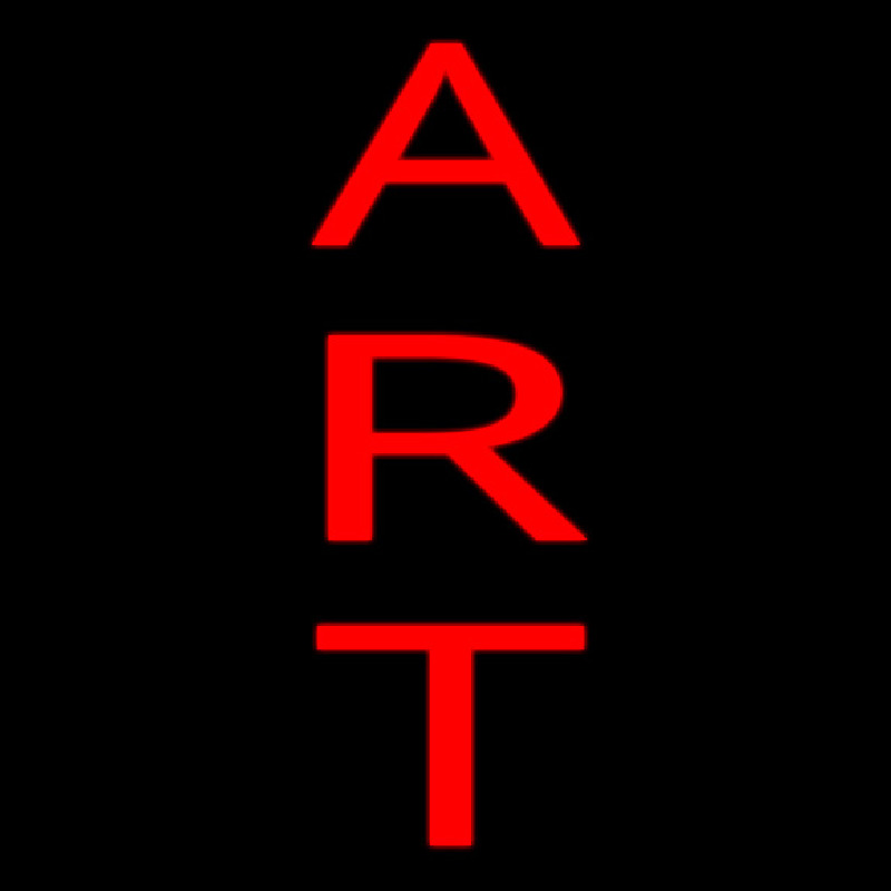 Vertical Red Art 1 Neon Sign