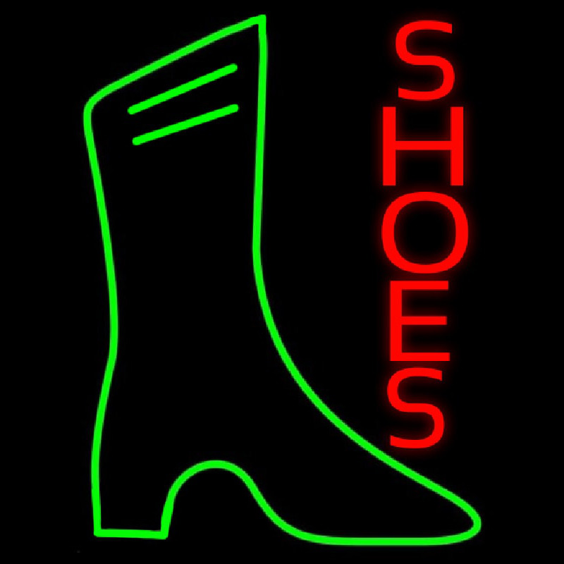 Vertical Red Shoes Neon Sign