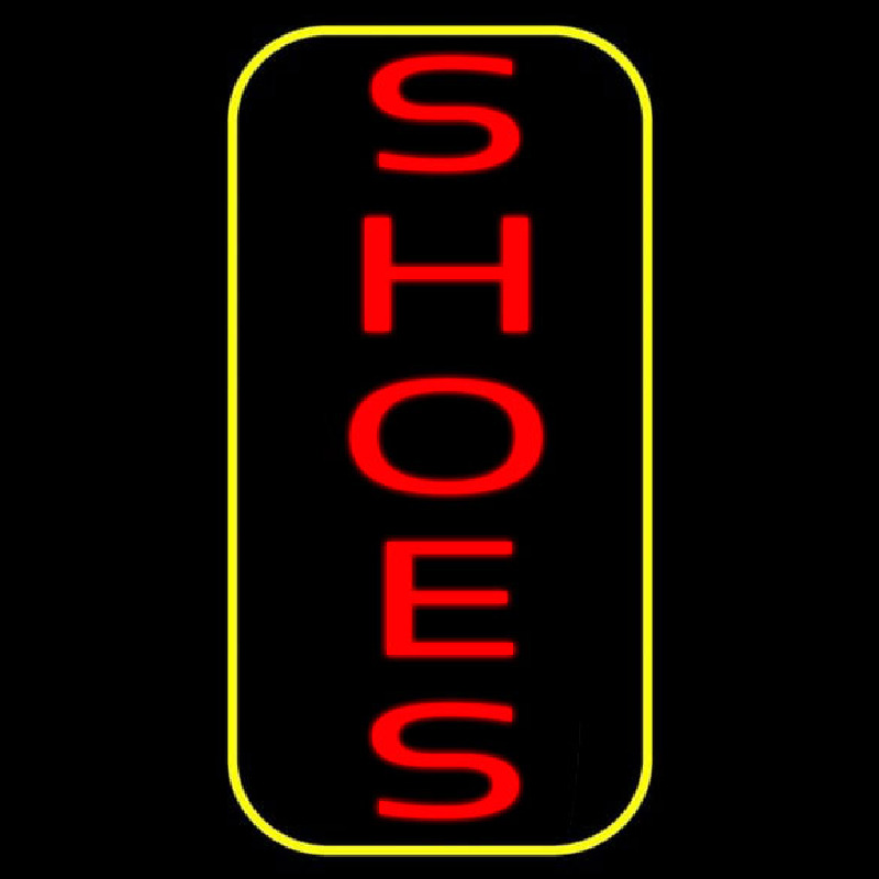 Vertical Shoes Border Neon Sign