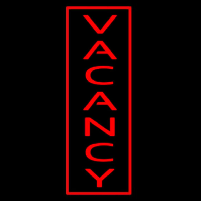 Vertical Vacancy Neon Sign