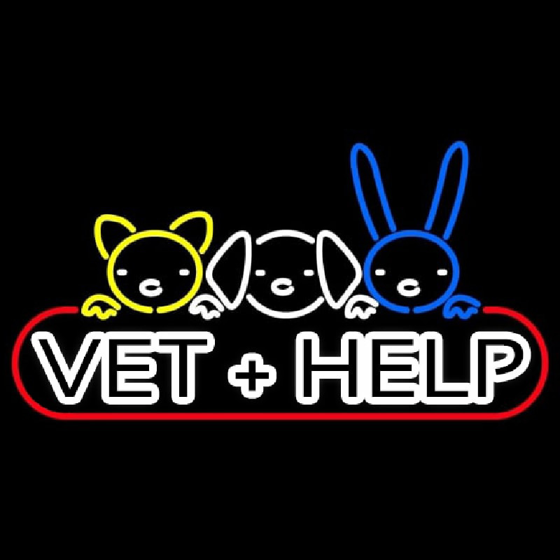 Vet Help Neon Sign