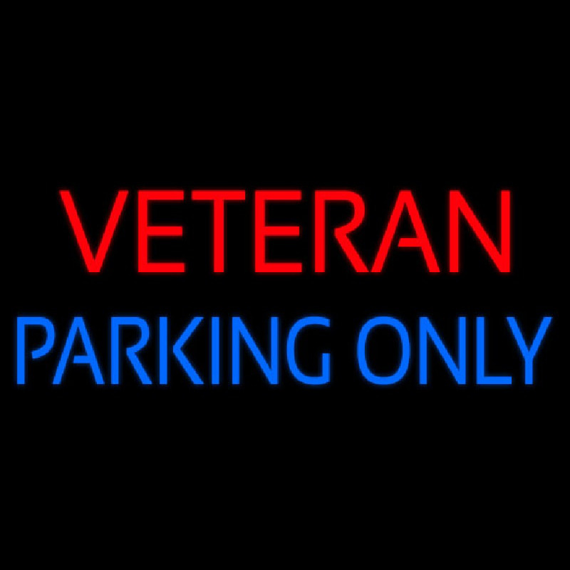 Veteran Parking Only Neon Sign