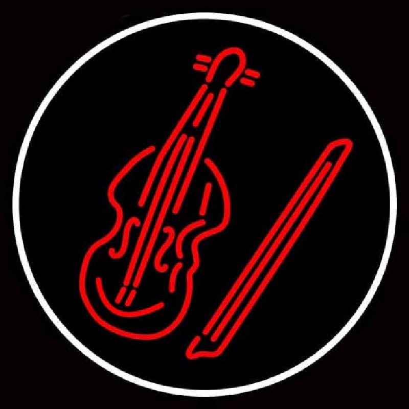 Violin Neon Sign