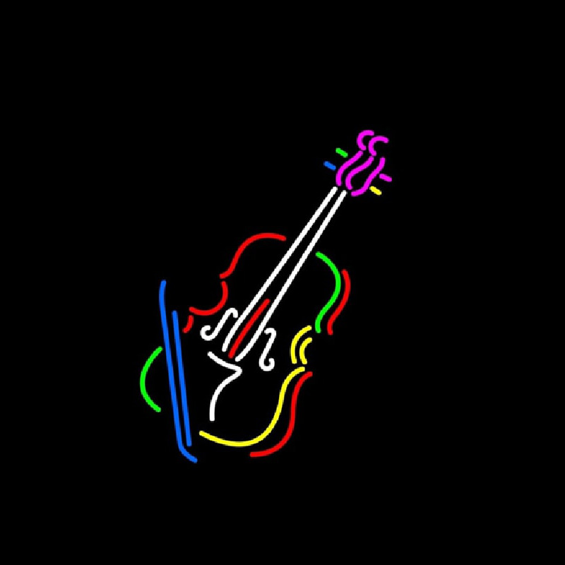 Violin With Logo Neon Sign