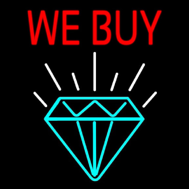 We Buy Diamond Neon Sign