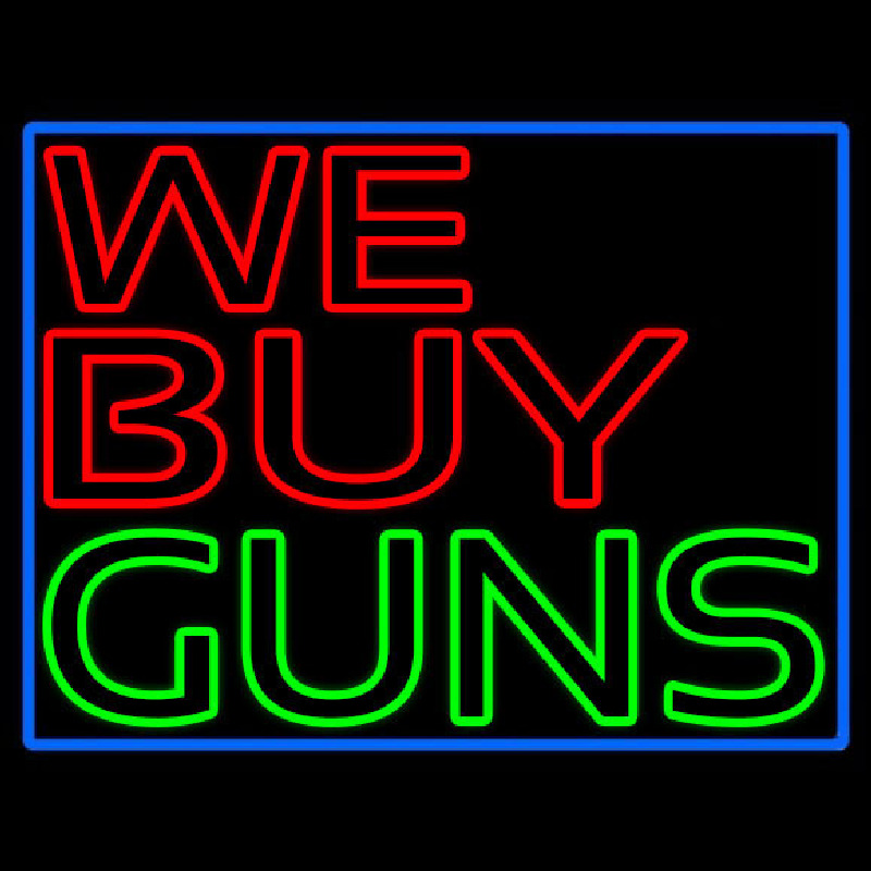 We Buy Guns Neon Sign